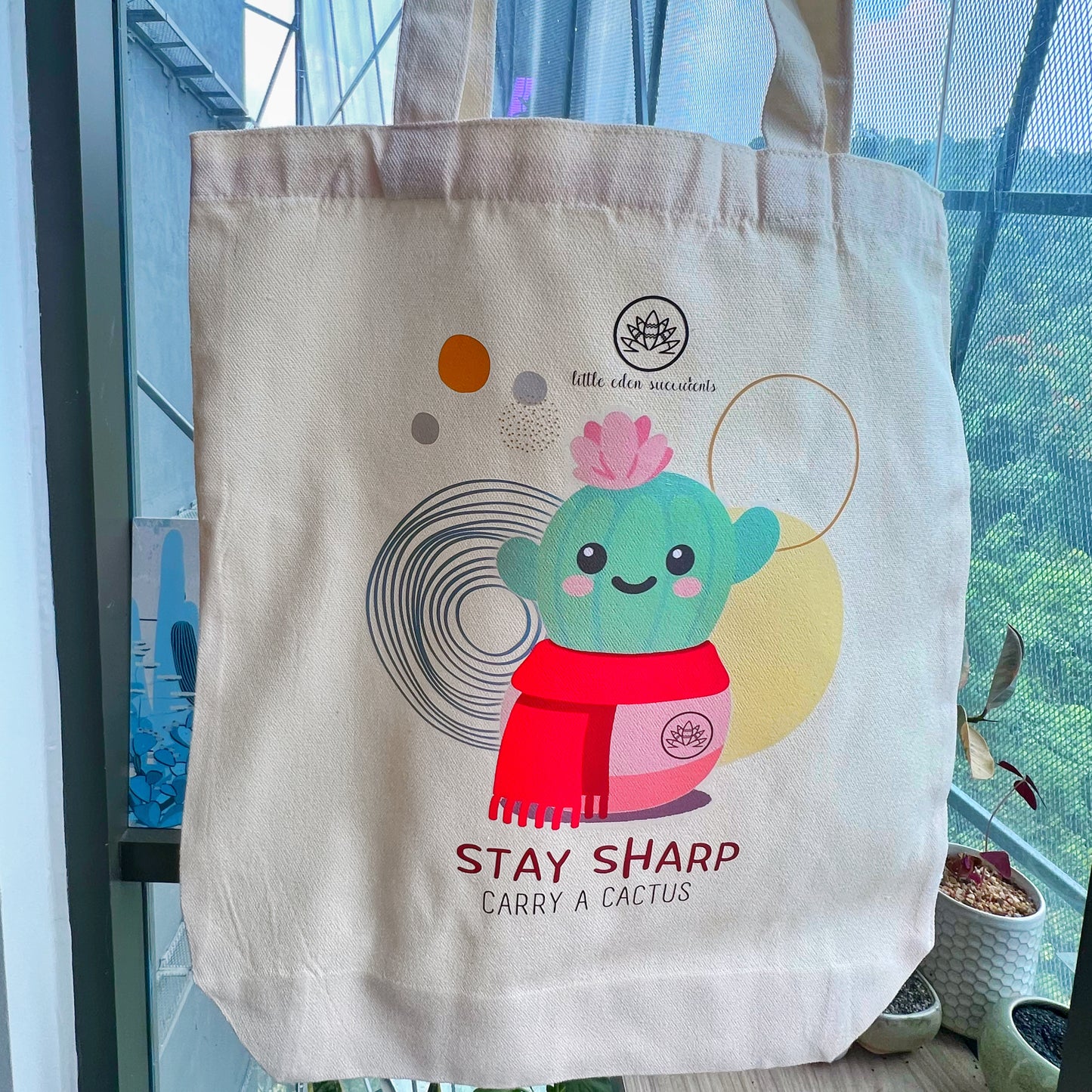Cozy Cactus Tote Bag by LES- Limited Edition