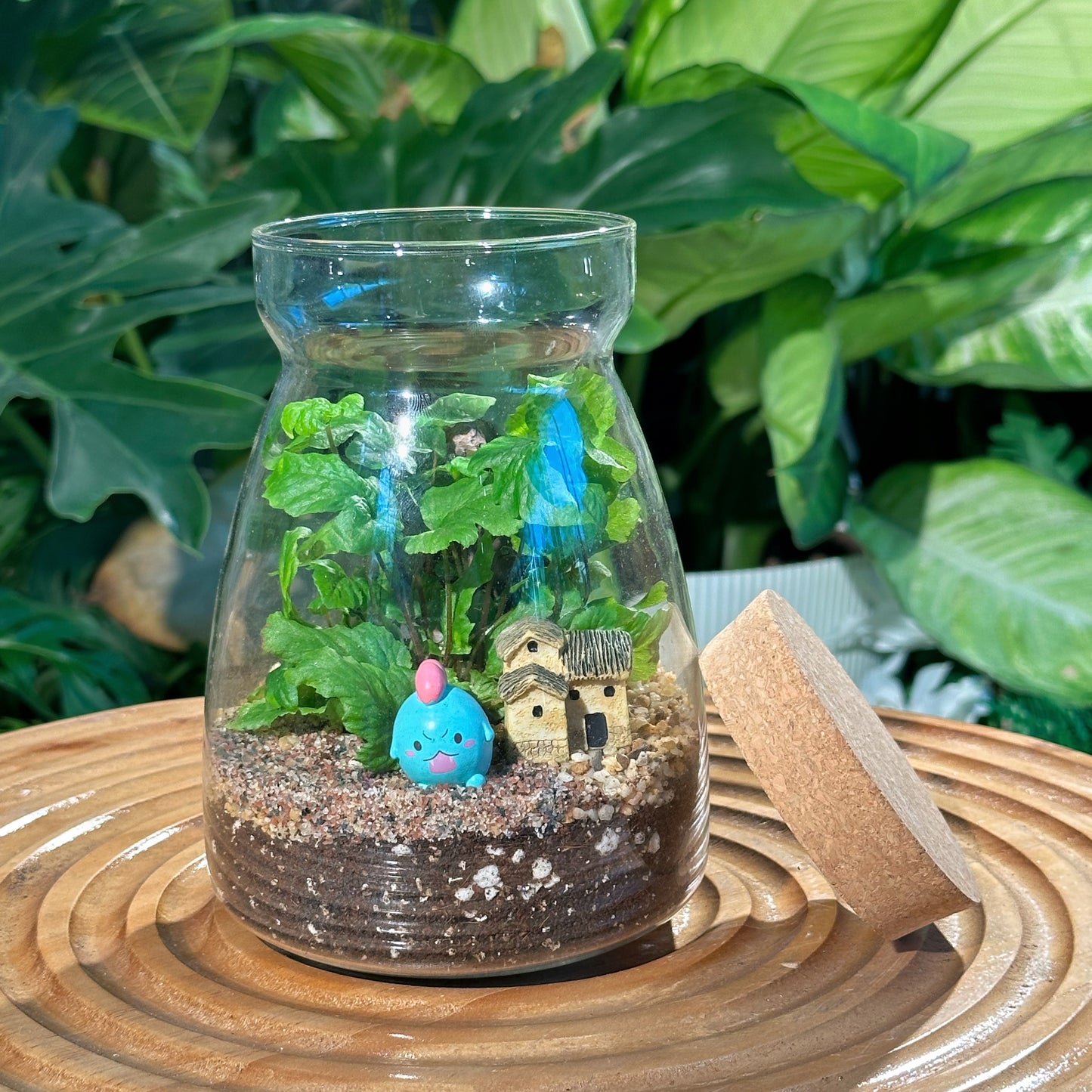Fern Arrangement in Cover A-Line Jar Glass