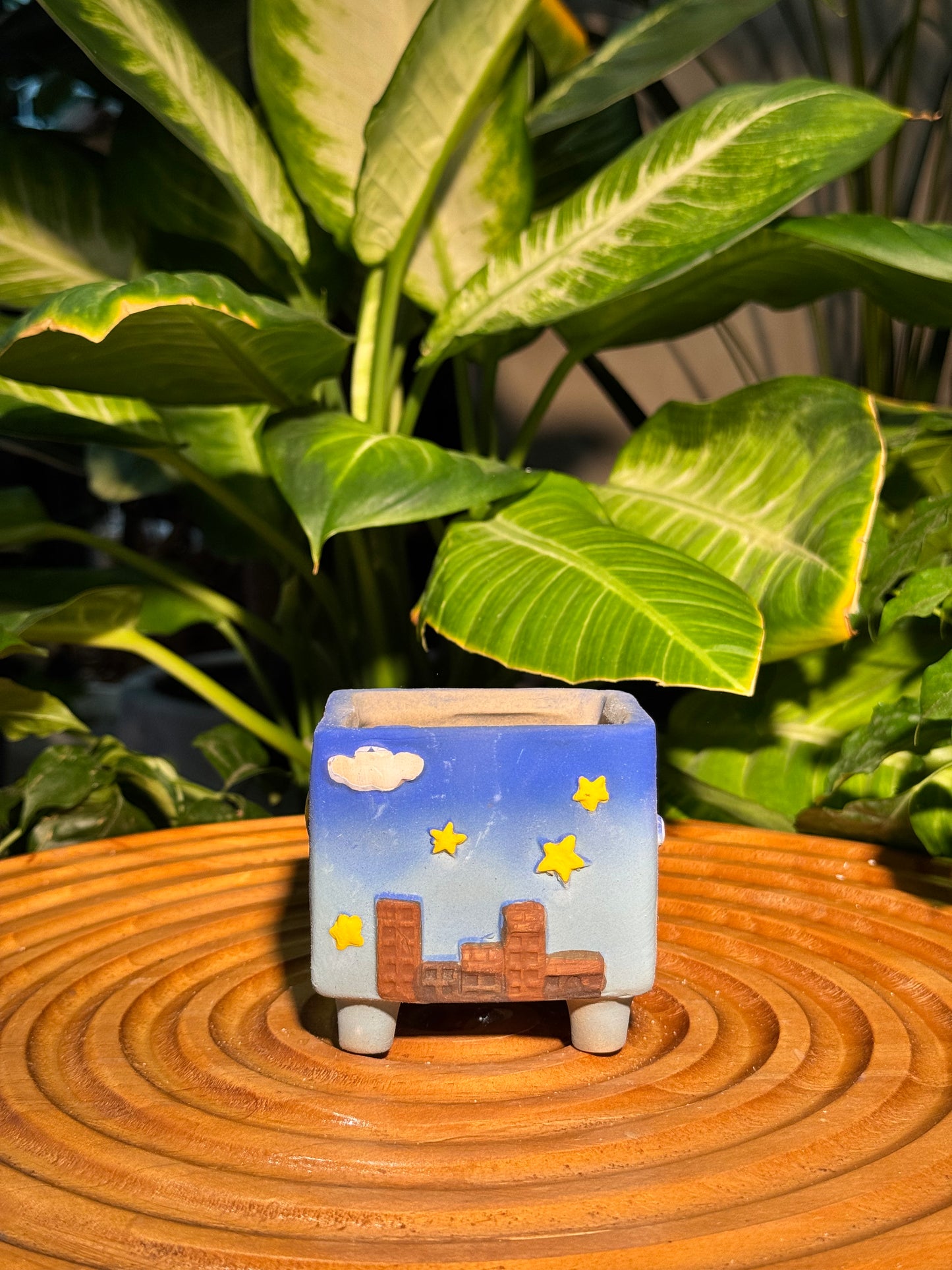 Sky Full of Star Square Ceramic Pot