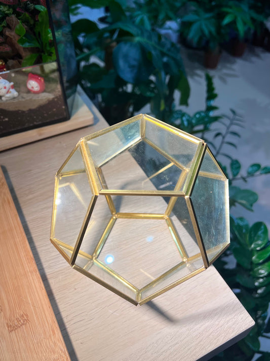 Football Polygonal Gold Frame Glass (S)