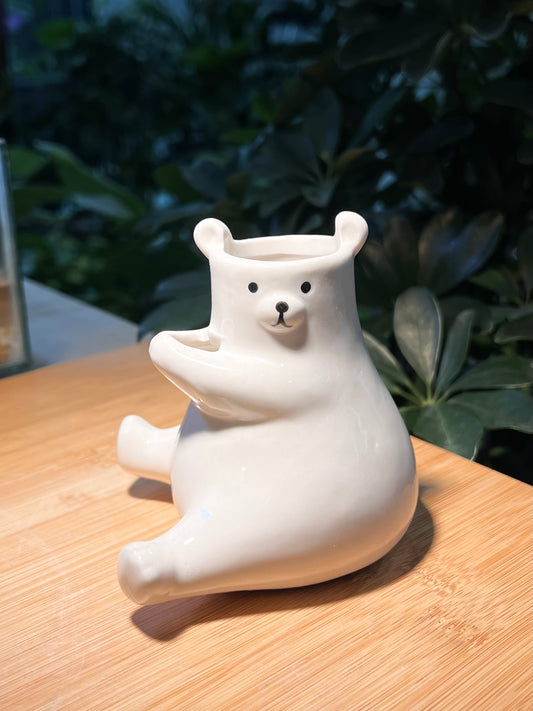 Fat Huggy Bear Ceramic Pot
