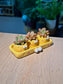 Graptosedum California Sunset (加州夕阳) in a Cute Cartoon Matte Pot Set