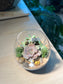 Succulent Arrangement in Crystal Glass Terrarium