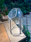 Black Polygonal Tall Glass with Lid (M)