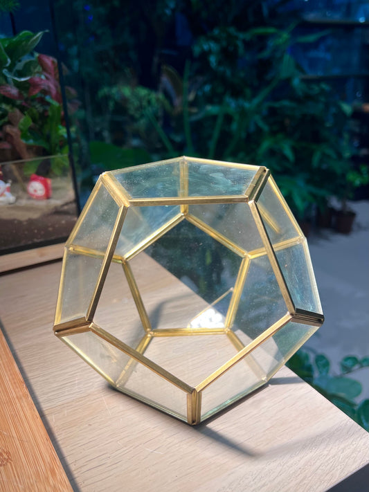 Football Polygonal Gold Frame Glass (S)