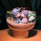 Couple Fittonia & Fern Arrangement in Terrarium - Best Valentine Gift