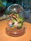 Fittonia and Moss Arrangement Bell Glass Indoor Plant Terrarium (S)