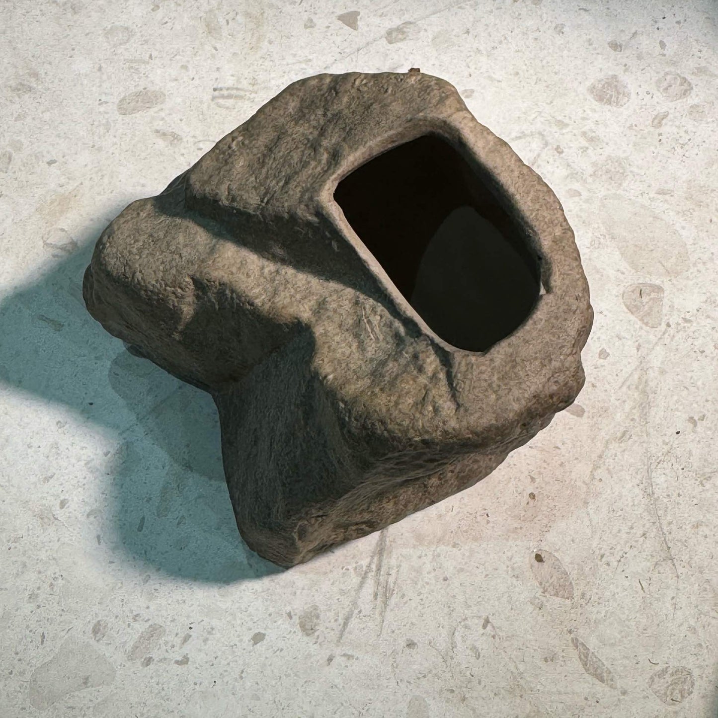 Irregular Small Faux Stone Pot