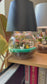 LES Table Lamp with Indoor Plant Terrarium in Round Covered Glass