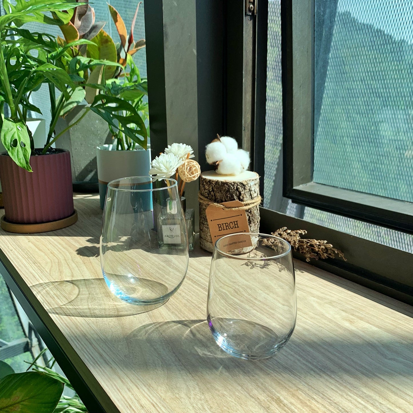 Tall Glass Planter